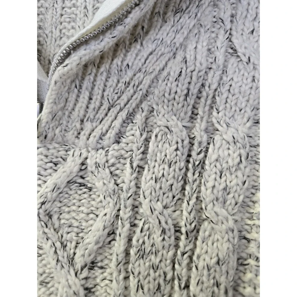 Boys 1/4 Zip Sweater Size 6x/7 Long Sleeve Beige‎ Pullover Cotton Blend